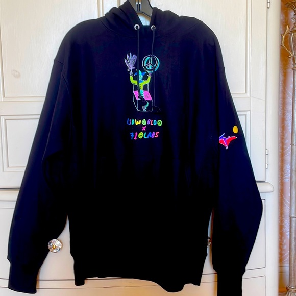 710 Labs Other - 710 Labs Dark Black Hooded Sweatshirt LSD WORLD X 710 LABS Size Large